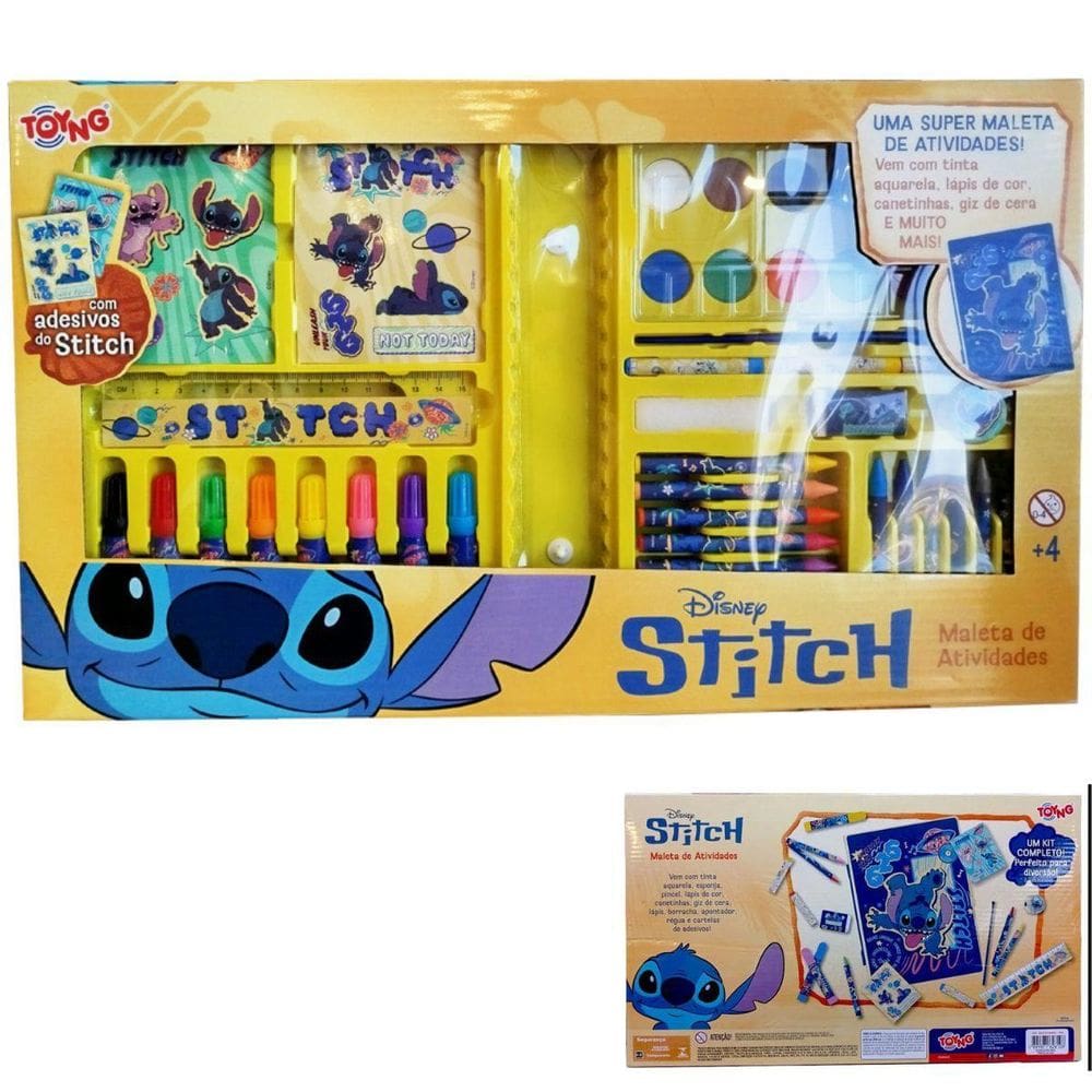 Maleta De Atividades Disney Stitch 43 Itens - 58167 - Toyng