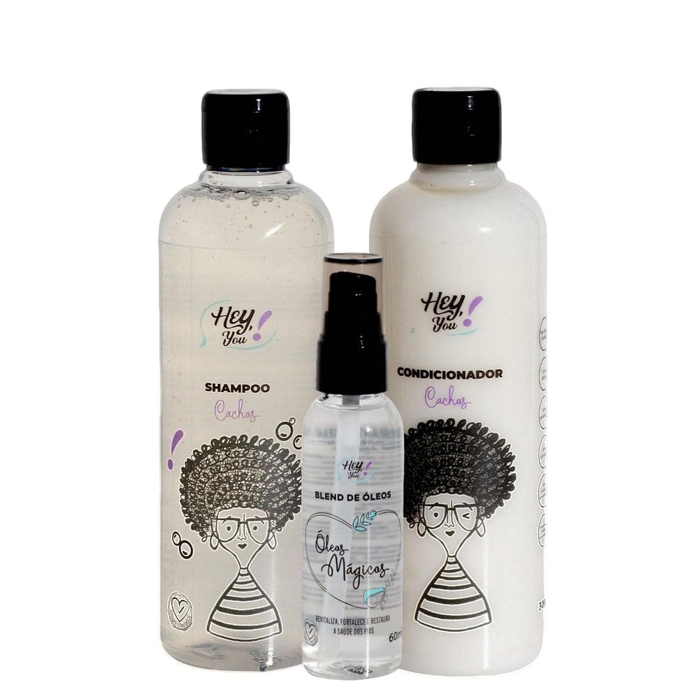 Kit Cachos Shampoo Condicionador E Blend De Óleos - Hey You