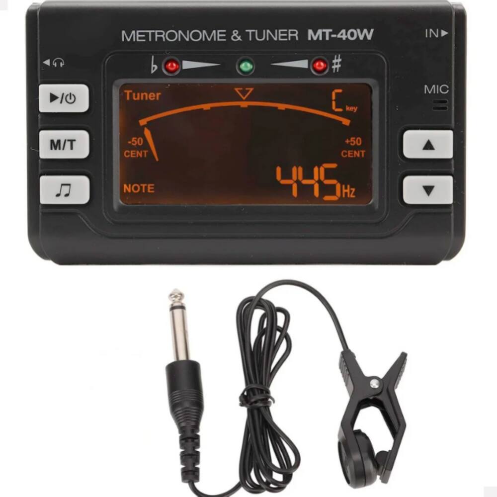 Afinador e Metrônomo 2 em 1 MT-40W – Universal para Instrumentos Musicais