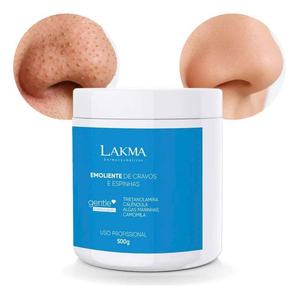 2X Creme Emoliente De Cravos E Espinhas Lakma 500G Limpeza P