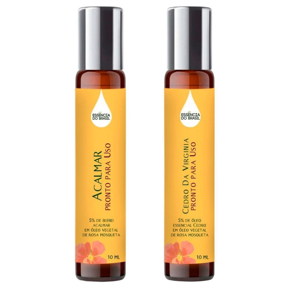 Óleos Essenciais Prontos Acalmar E Cedro Roll On 10Ml