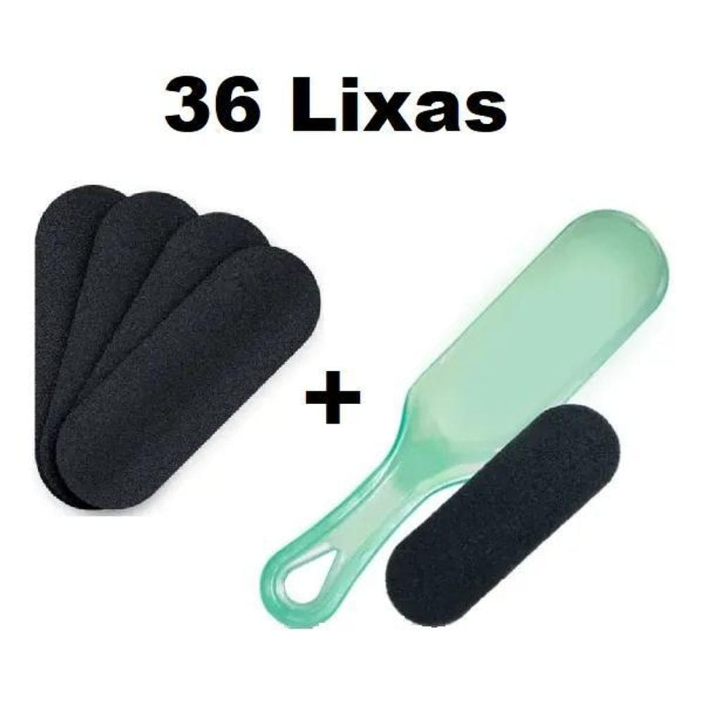 2X Kit Lixa Para Pés Descartável Refil 36 Lixa Auto Adesivas