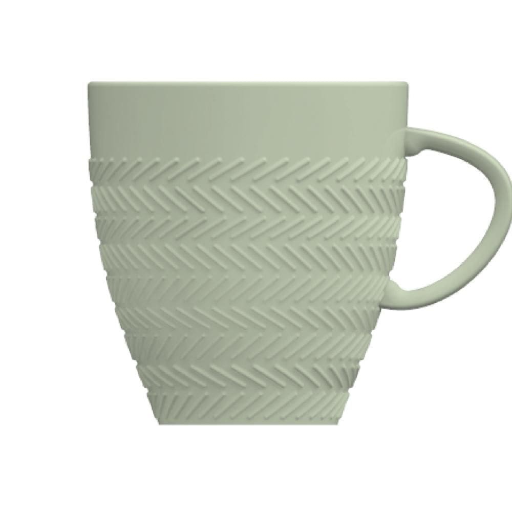Caneca Chá Café Verde Menta Chevron  310ml Germer Porcelanas