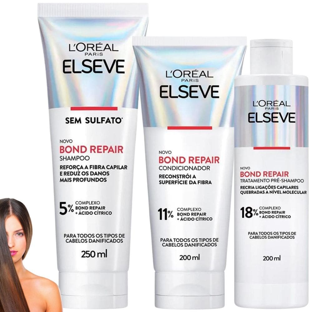 Kit Bond Repair Tratamento Pré-Shampoo Novo Elseve Paris