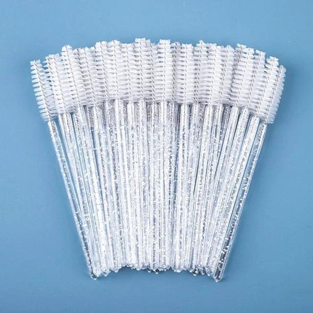 2X Kit 50 Escovinhas Descartáveis Cílios Sobrancelhas Atacad