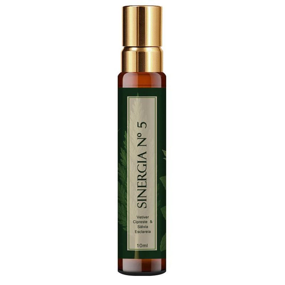 Perfume Sinergia 5 - Vetiver, Cipreste, Sálvia Sclarea 10Ml