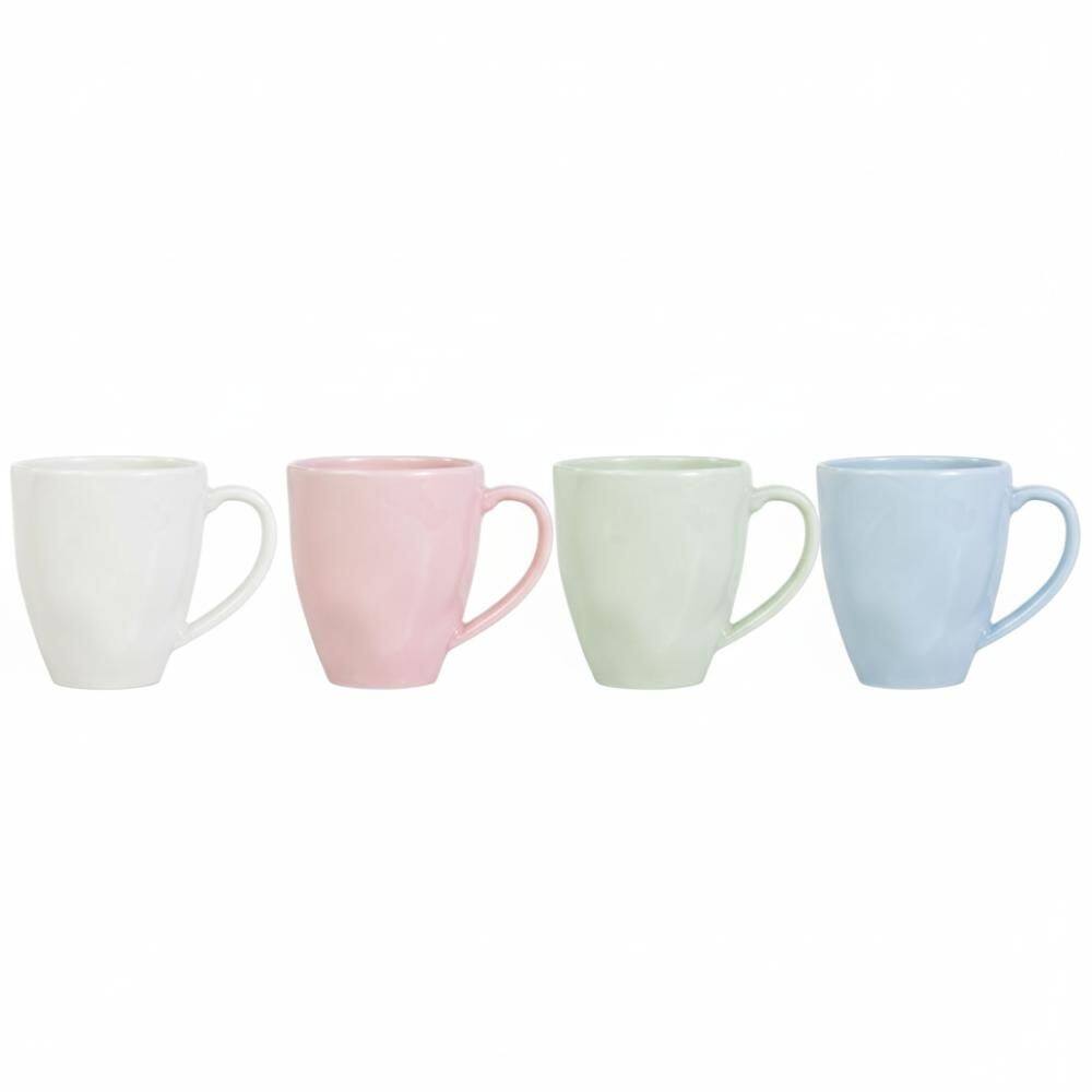 Kit 4 Caneca Chá Café Orgânico Cores 312 ml Germer Porcelana