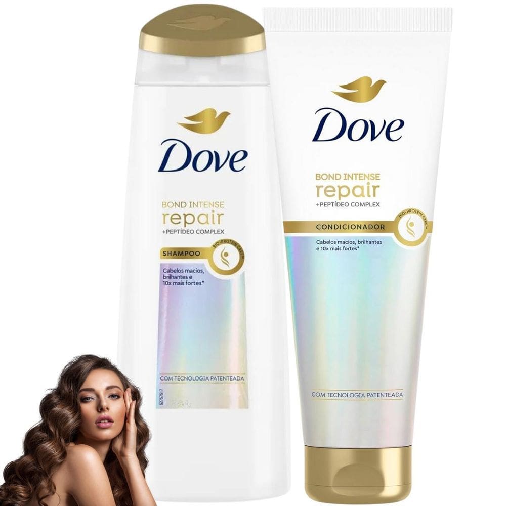 Kit Dove Shampoo Condicionador Bond Intense Repair Peptídeo