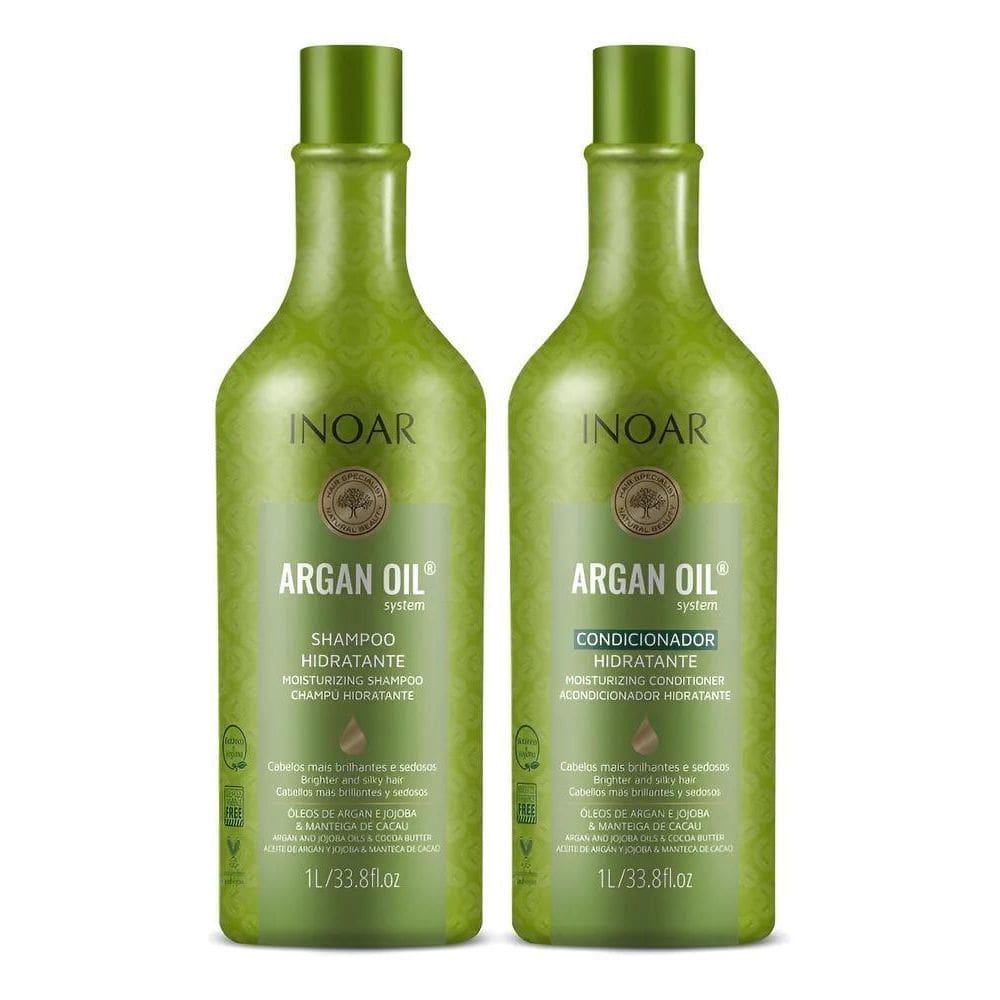 5X Kit Argan Oil Shampoo E Condicionador 1 Litro - Inoar