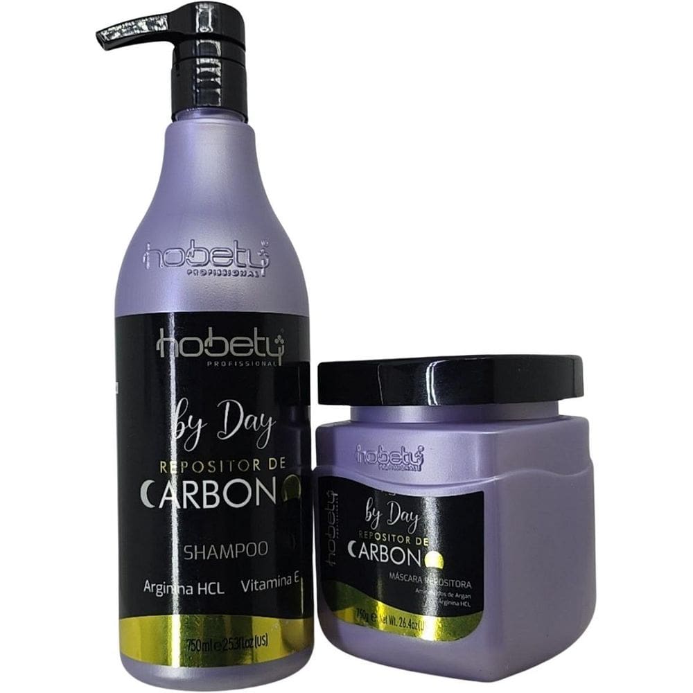 Kit Tratamento Shampoo E Mascara Repositor Carbono