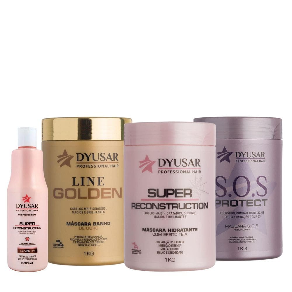 Cronograma Capilar De 1Kg + Leave-In 500Ml Dyusar Cosméticos