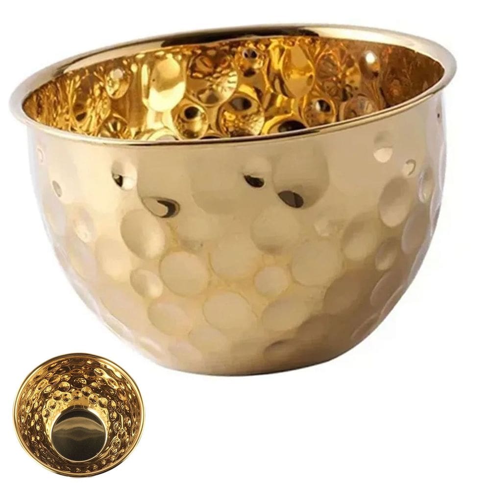 Tigela Inox Bowl Cumbuca Fruteira Saladeira Buffet Sala de Jantar Mesa Posta Refeiçao Cozinha Multiuso Versatil