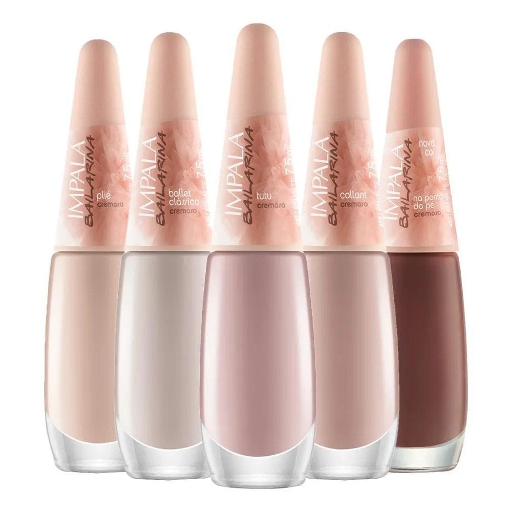 2X Kit 5 Esmaltes Impala Coleção Bailarina