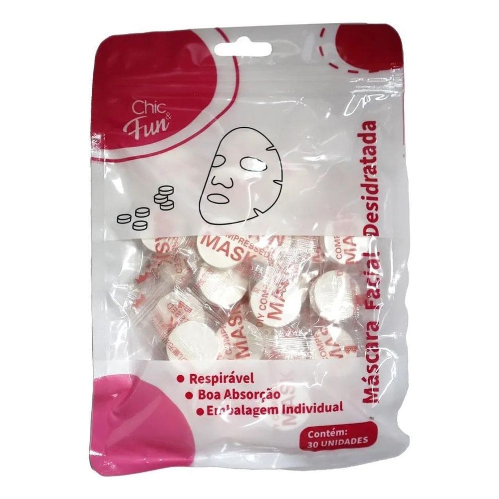 2X 30Un Máscara Descartável Desidratada Limpeza Facial