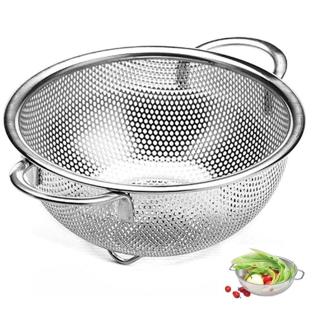 Escorredor Inox Macarrao Massas Legumes Verduras Fruta Salada Cozinha Versatil Resistente Multiuso