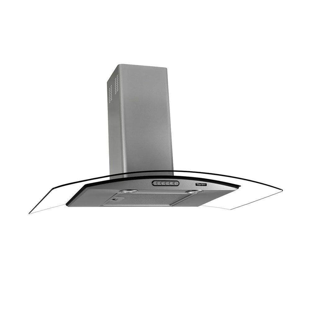 Coifa Vidro Curvo Parede Inox 75cm-5 Bocas Terim 110V