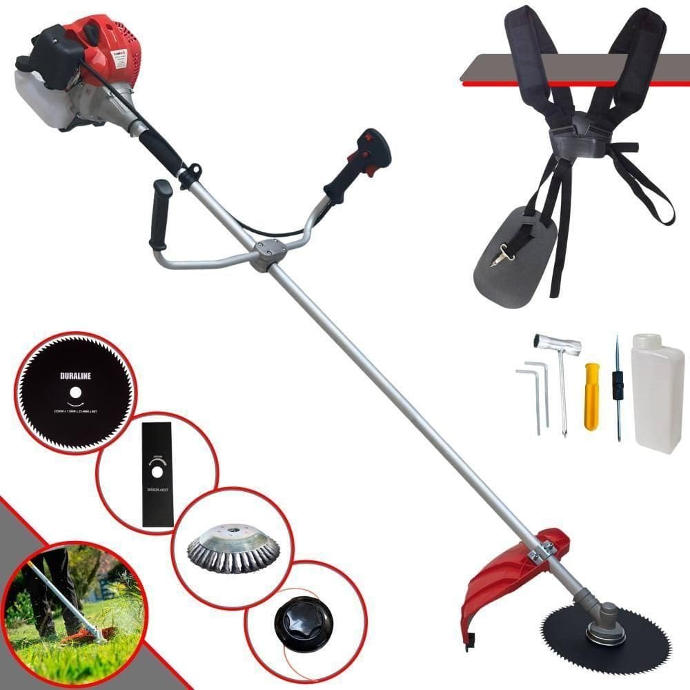 Roçadeira Profissional Anmax Cg520p 52cc + Faca 80d E Escova