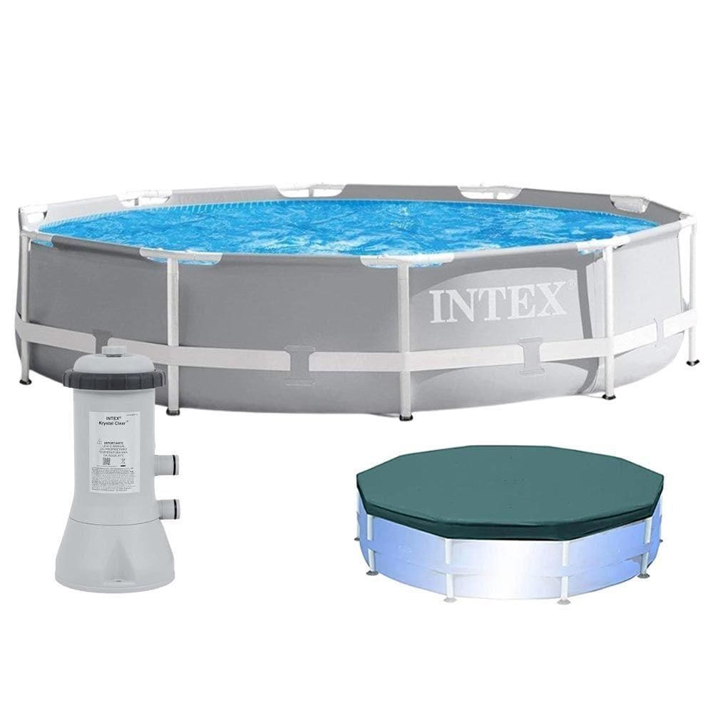 Piscina Estrutural Litros ção Prism + Capa + Filtro - Intex