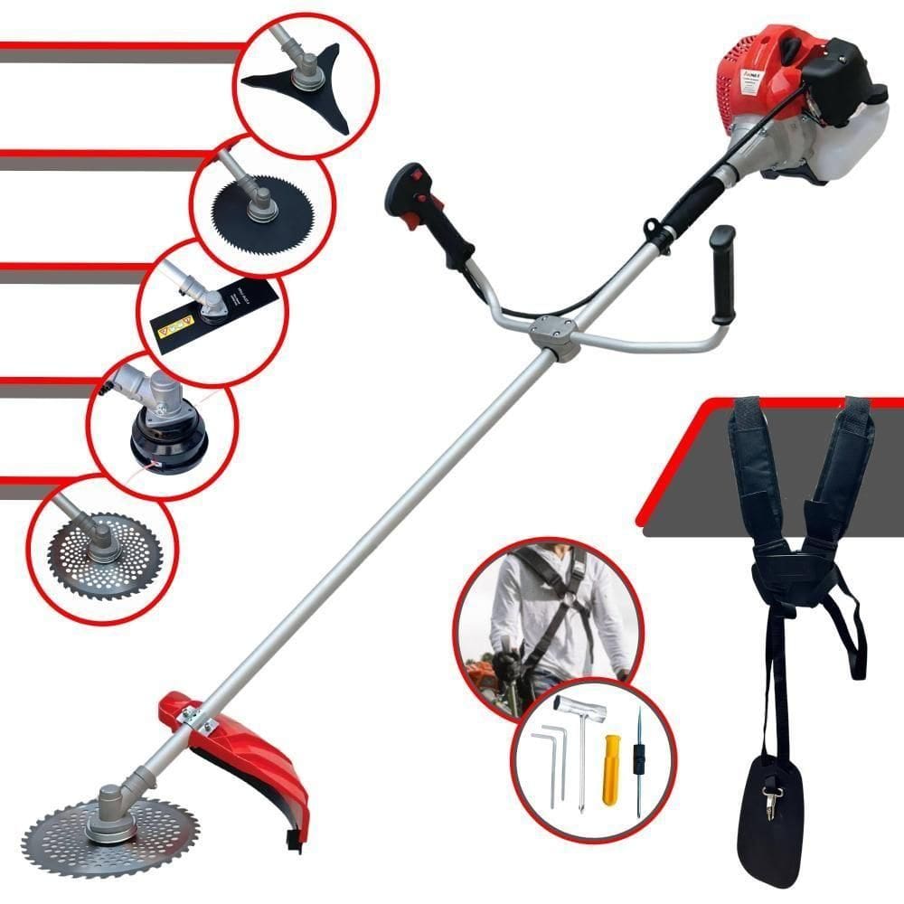 Roçadeira 43cc Cg430-p Com Facas 2p, 3p, 40d, 80d + Carretel