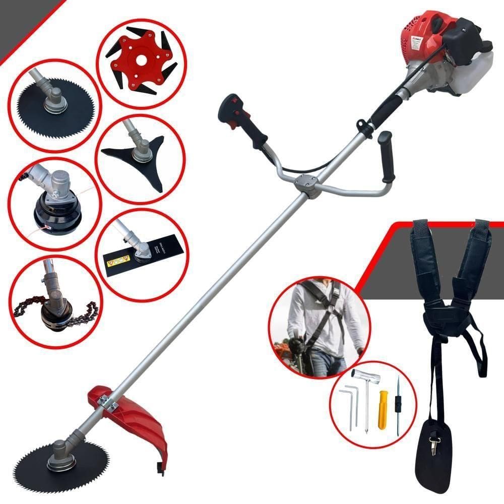 Roçadeira Anmax Cg430p à Gasolina 43cc C- 6 Opções De Cortes