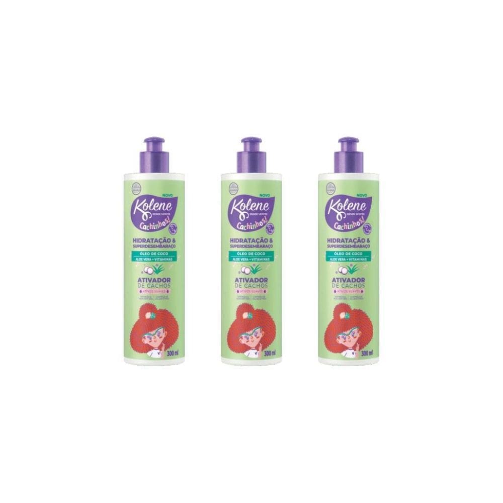 Ativador De Cachos Kolene Cachinhos 300Ml-Kit C/3Un