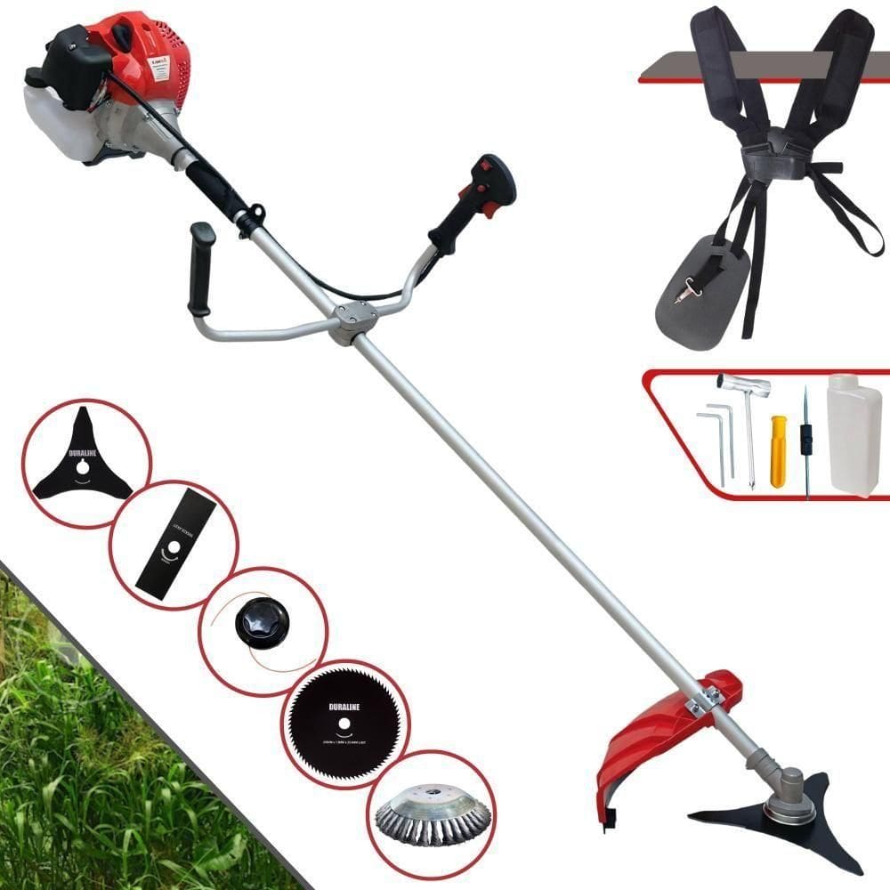 Roçadeira Completa Cg430p 43cc + Faca 3p 80d E Escova De Aço