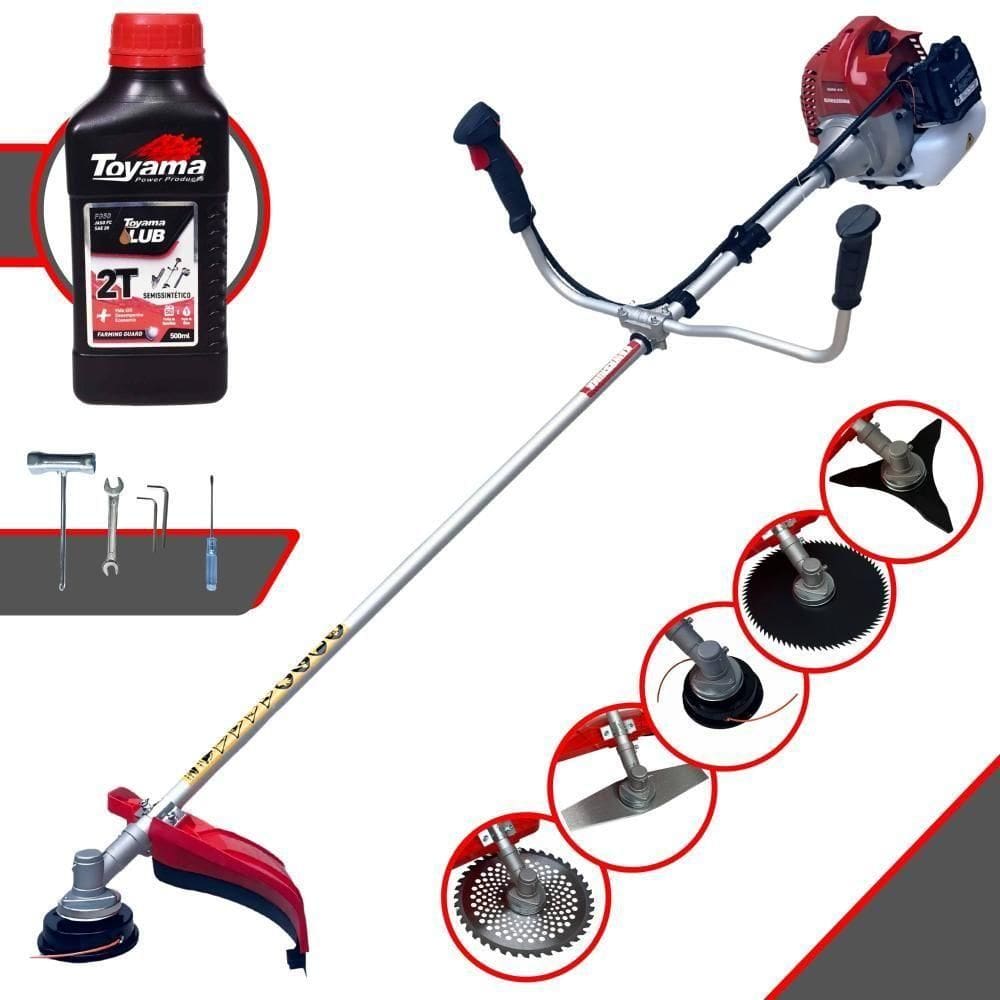 Roçadeira Bcj431-l 43cc + Óleo Toyama + 4 Lâminas De Corte