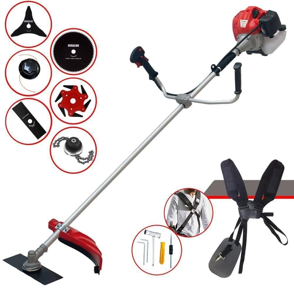 Roçadeira Anmax Cg520p 2,2hp 52cc + Faca 3p 6p 80d E Trimmer