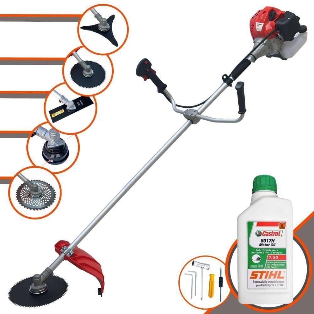 Roçadeira Cg520p Anmax C- Carretel + 4 Lâminas + Óleo Stihl