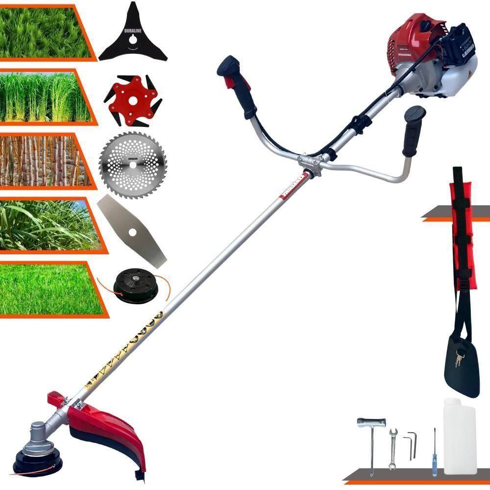 Roçadeira 52cc Bcj521l Com Facas 2p, 3p, 6p, 40d + Carretel