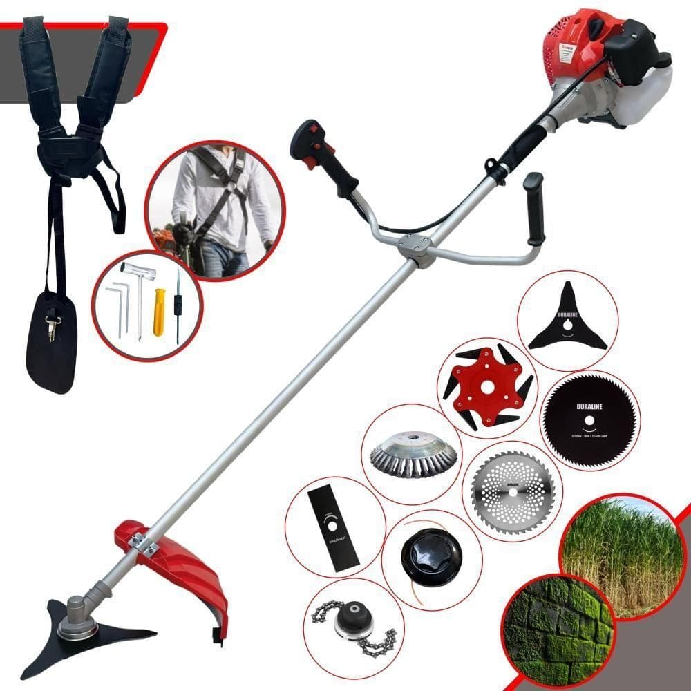 Roçadeira Gasolina Anmax Cg430p + 5 Facas + Trimmer + Escova