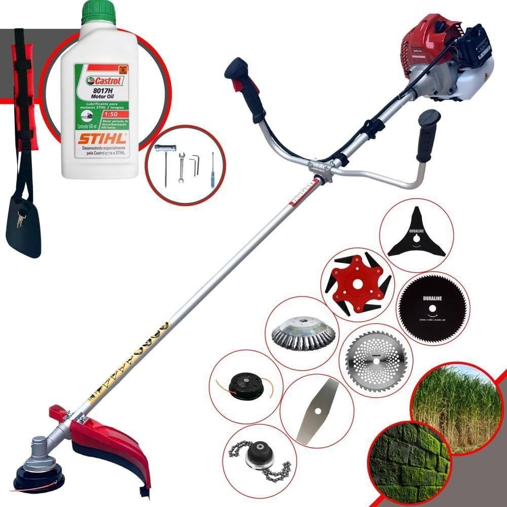 Roçadeira Kawashima Bcj431 + 8 Opções De Cortes + Óleo Stihl