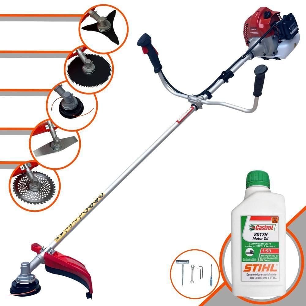 Roçadeira Bcj521 Kawashima Carretel + 4 Lâminas + Óleo Stihl