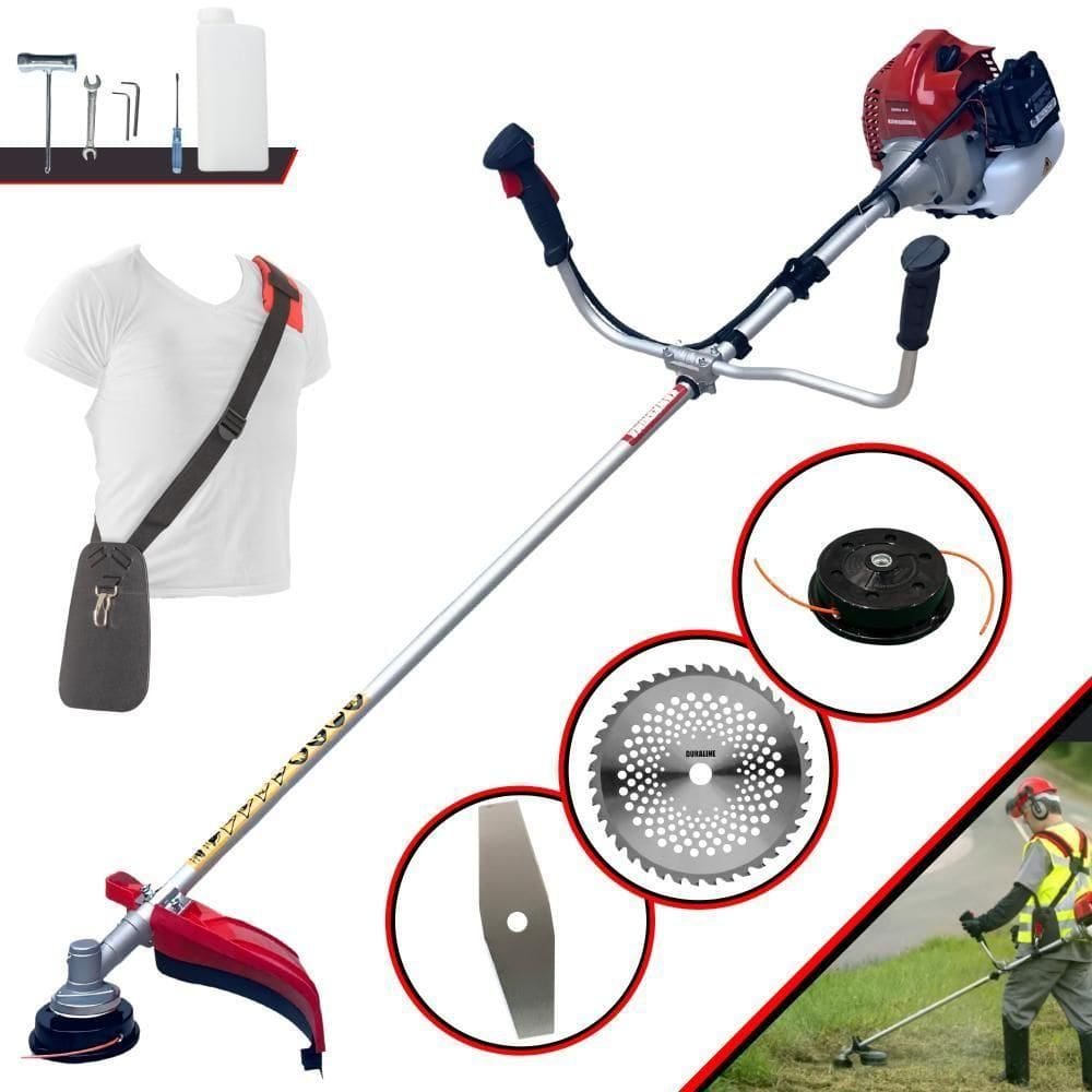 Roçadeira Kawashima Lateral 52cc à Gasolina + Faca 40 Dentes