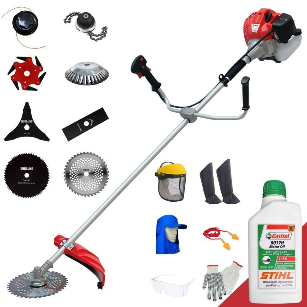 Roçadeira 8 Em 1 Anmax Cg430p 43cc 2hp 2t + Epi + Óleo Stihl