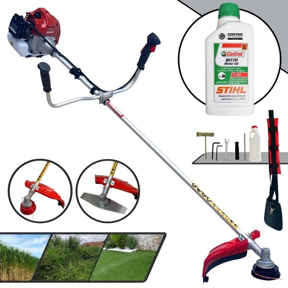 Roçadeira Kawashima 62cc Com Carretel + Faca 2p + Óleo Stihl