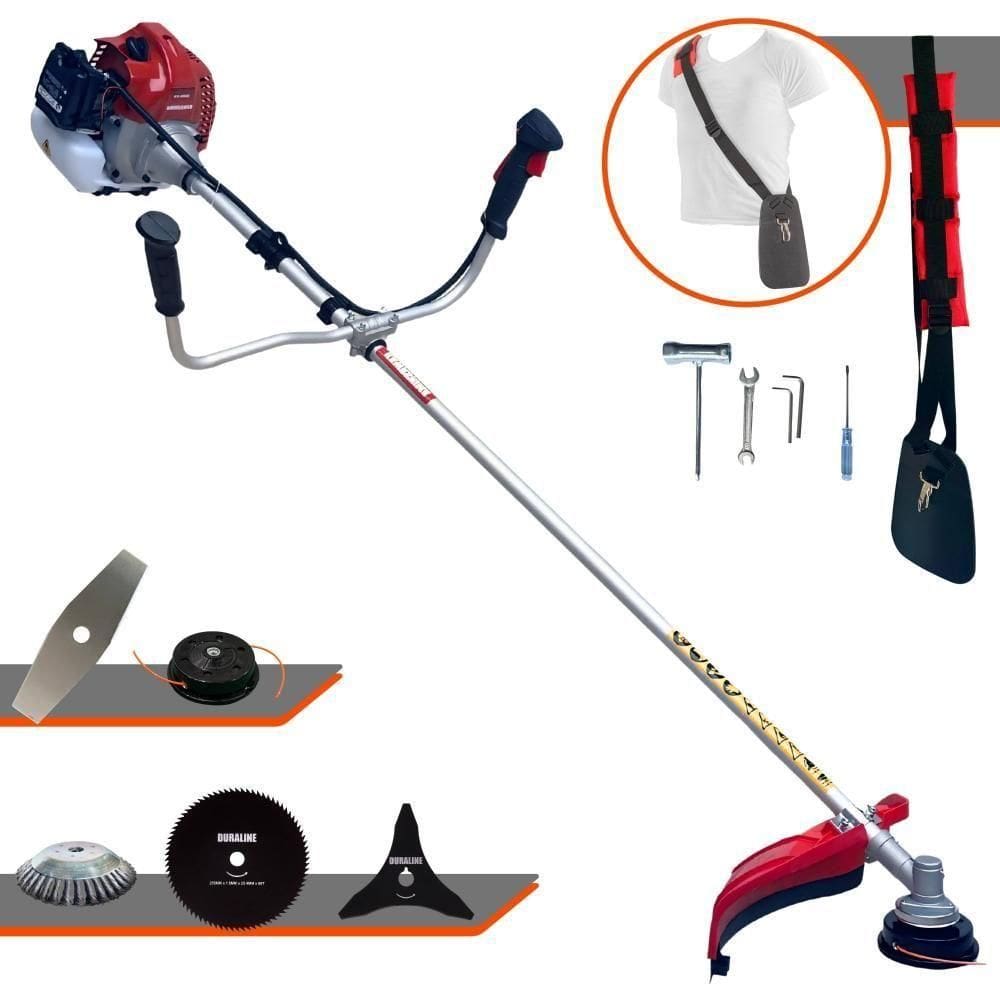 Roçadeira Kawashima Bcj431l 43cc + Facas 3p 80d E Escova