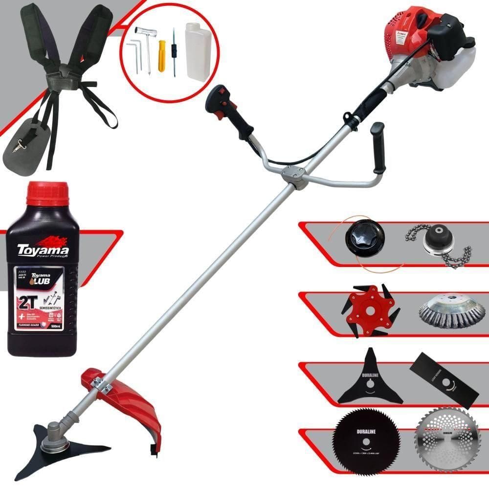 Podador De Grama Anmax Cg430p 43cc 2hp 8 Em 1 + Óleo Toyama