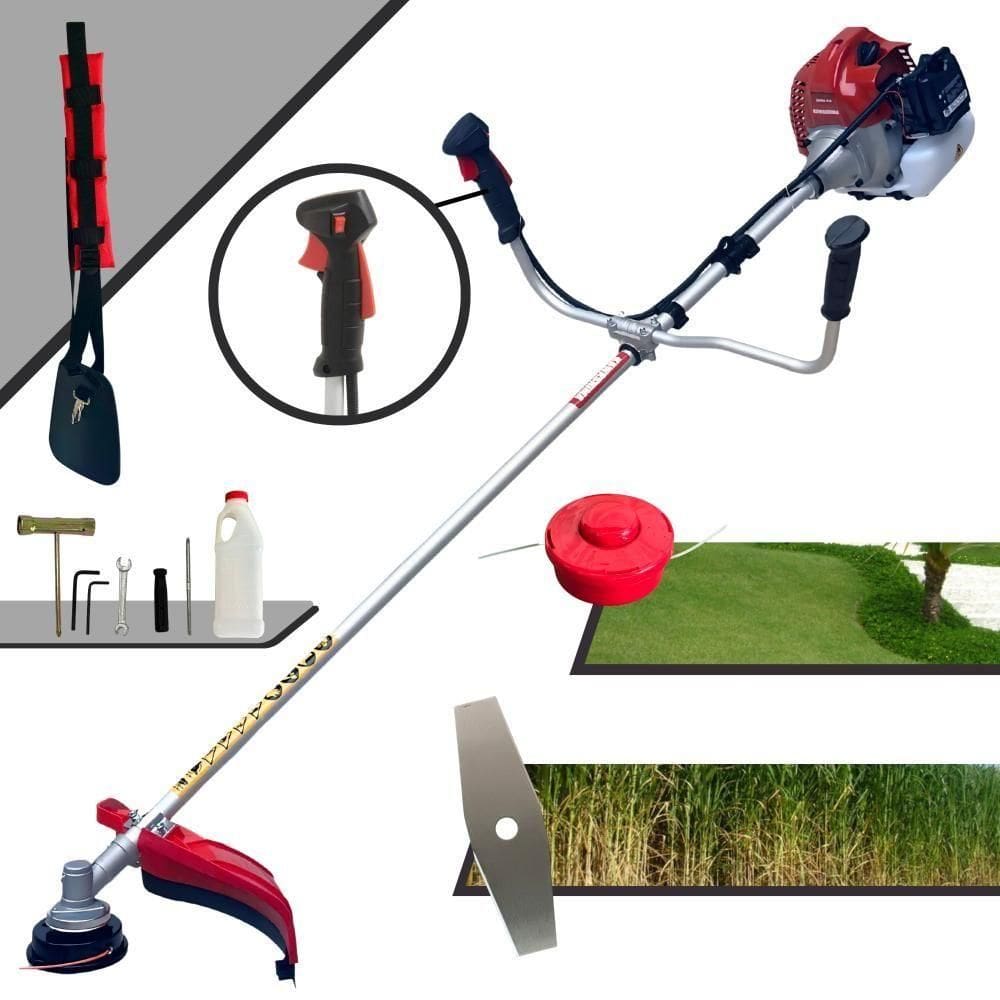 Roçadeira Kawashima Bcj620l 62cc C- Carretel + Faca 2 Pontas