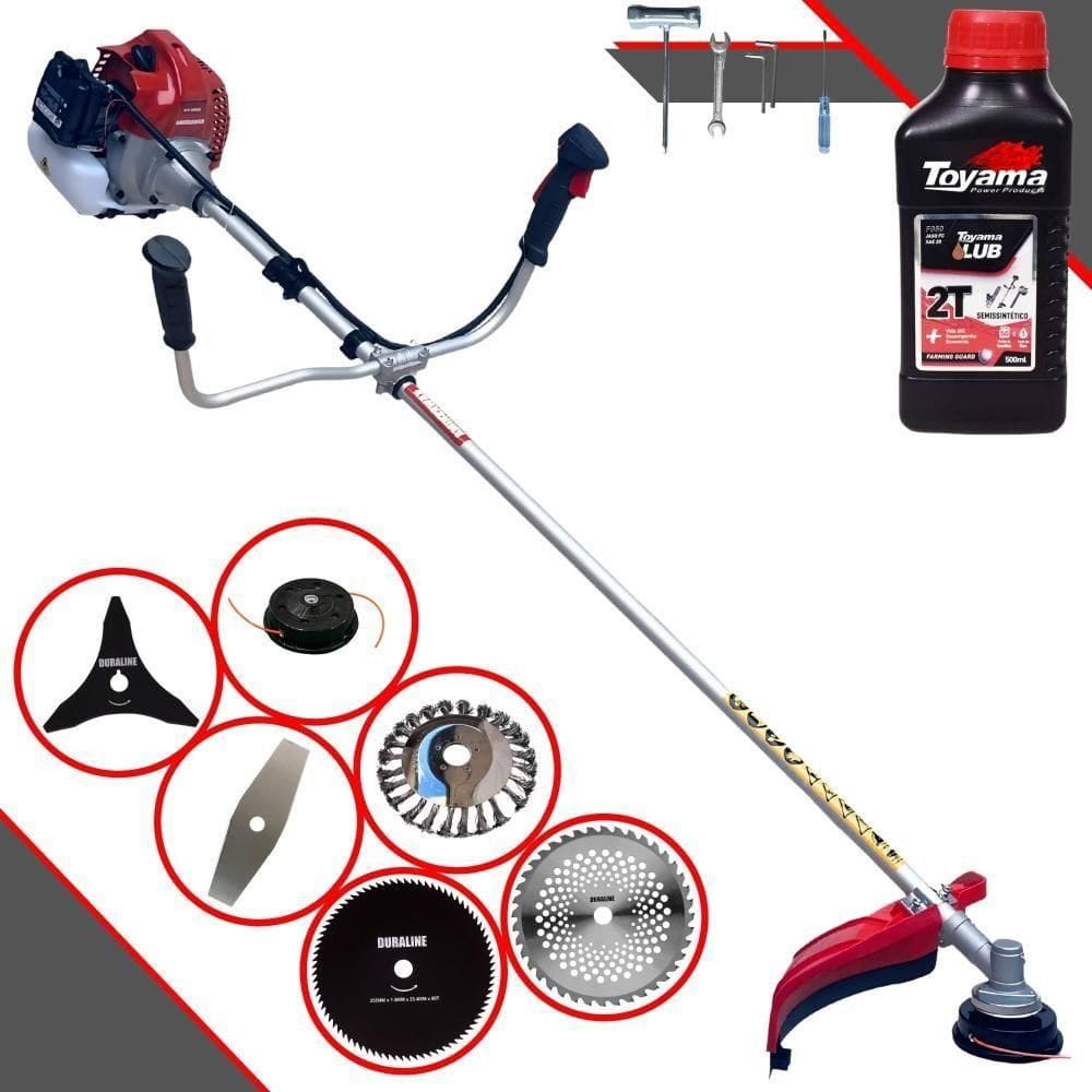 Roçadeira Robusta Bcj521l + Óleo Toyama + 6 Opções De Cortes