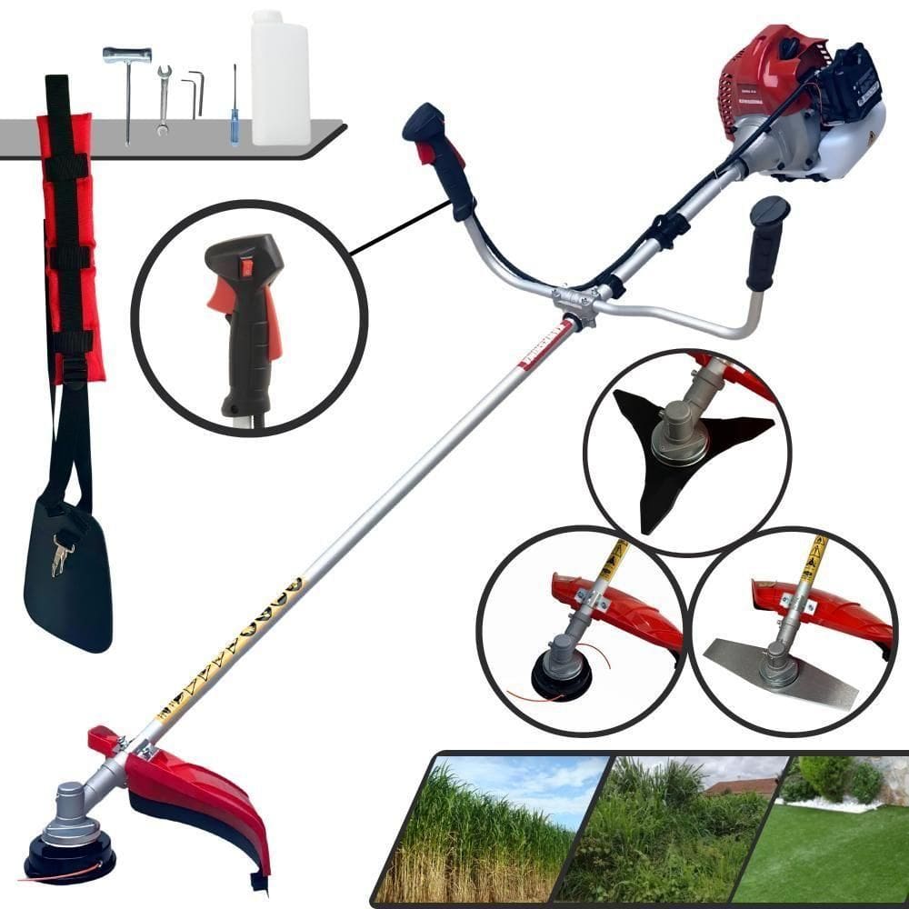 Roçadeira Kawashima Robusta 52cc à Gasolina + Faca 3 Pontas