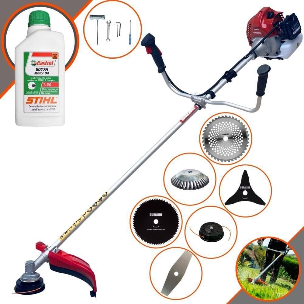 Roçadeira Bcj431l + Faca 2p 3p 40d 80d + Escova + Óleo Stihl