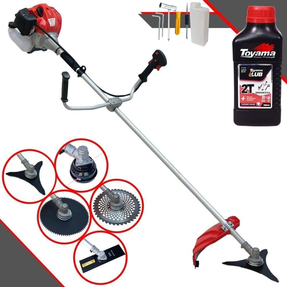 Roçadeira Cg520p Anmax C- Carretel + 4 Lâminas + Óleo Toyama