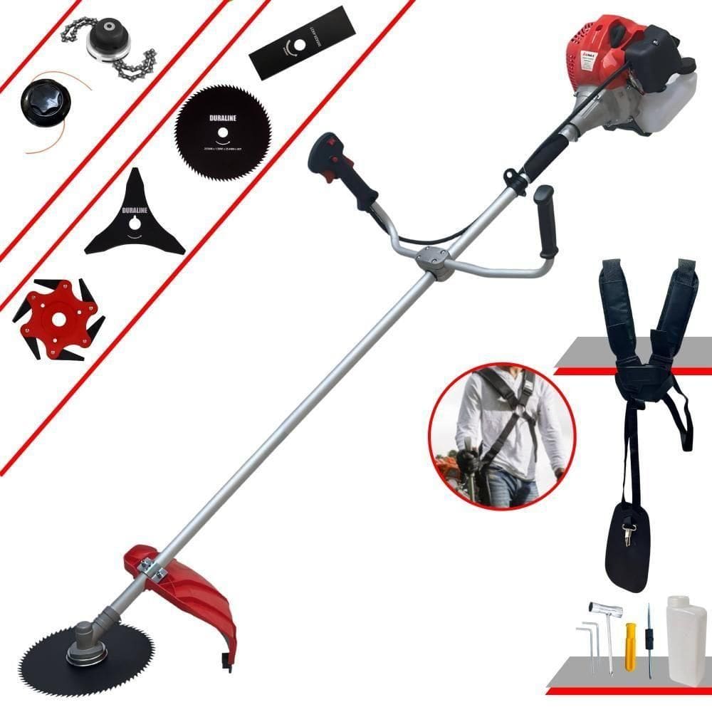 Roçadeira Cg430-p 43cc Com Facas 2p, 3p, 6p, 80d, Trimmer