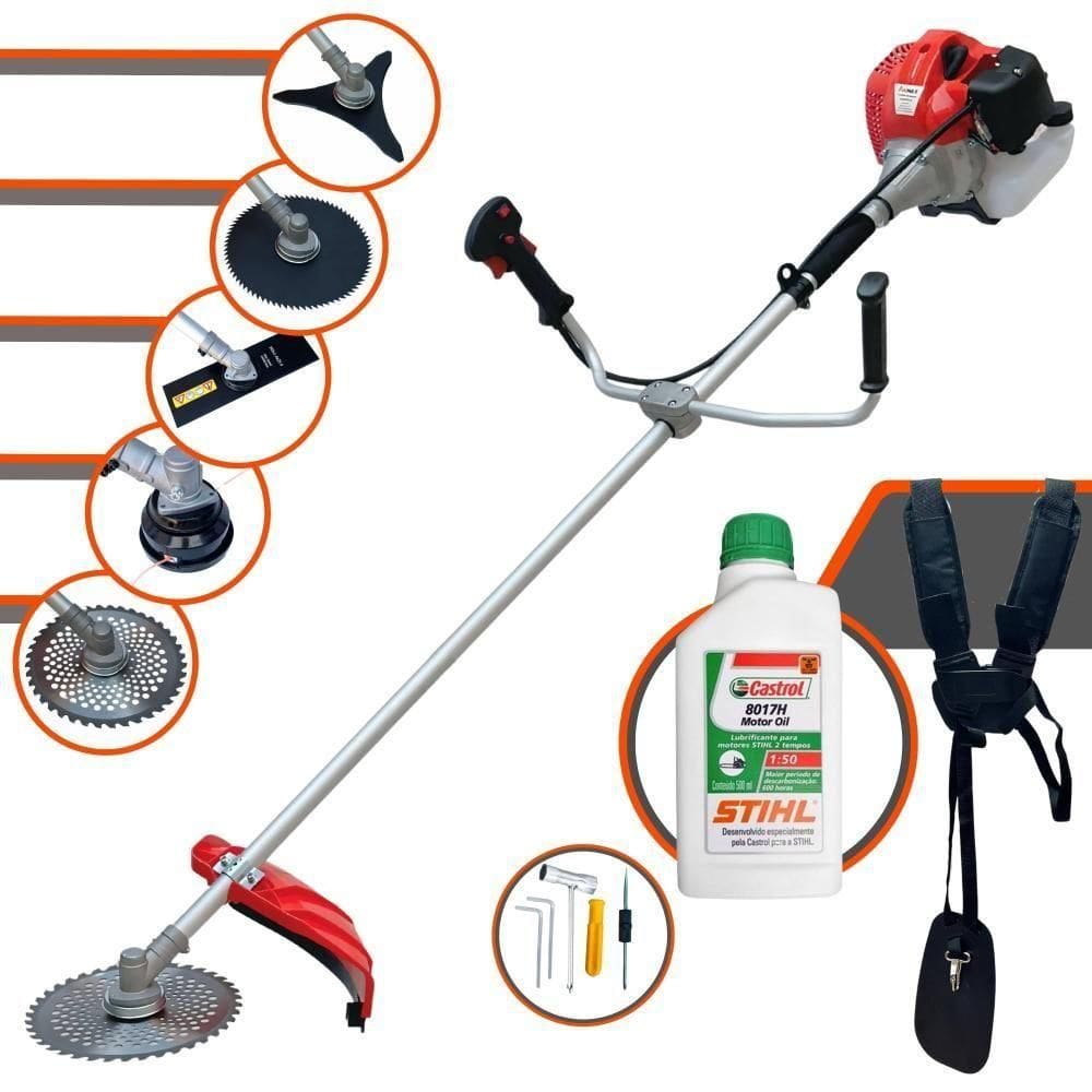 Roçadeira 5 Em 1 Anmax Cg520p-tb 52cc 2,2hp + Óleo Stihl