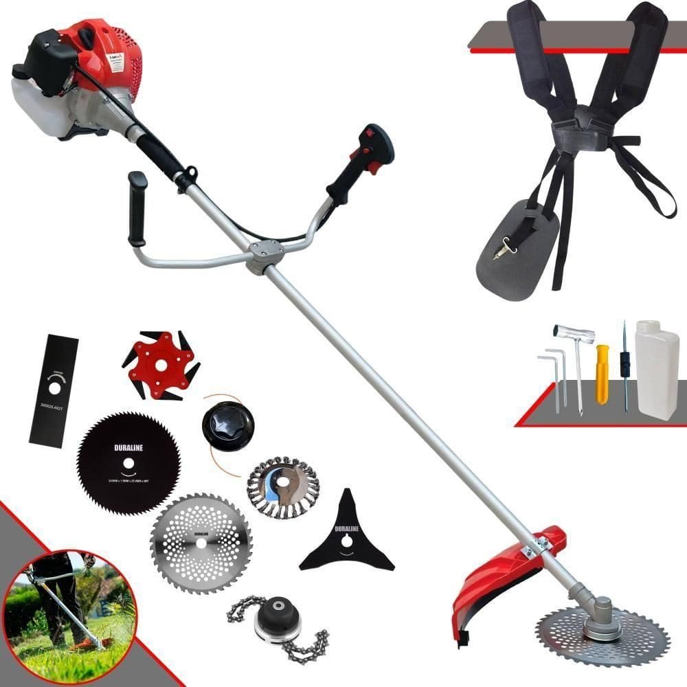 Roçadeira Anmax Cg520p à Gasolina 52cc C- 8 Opções De Cortes