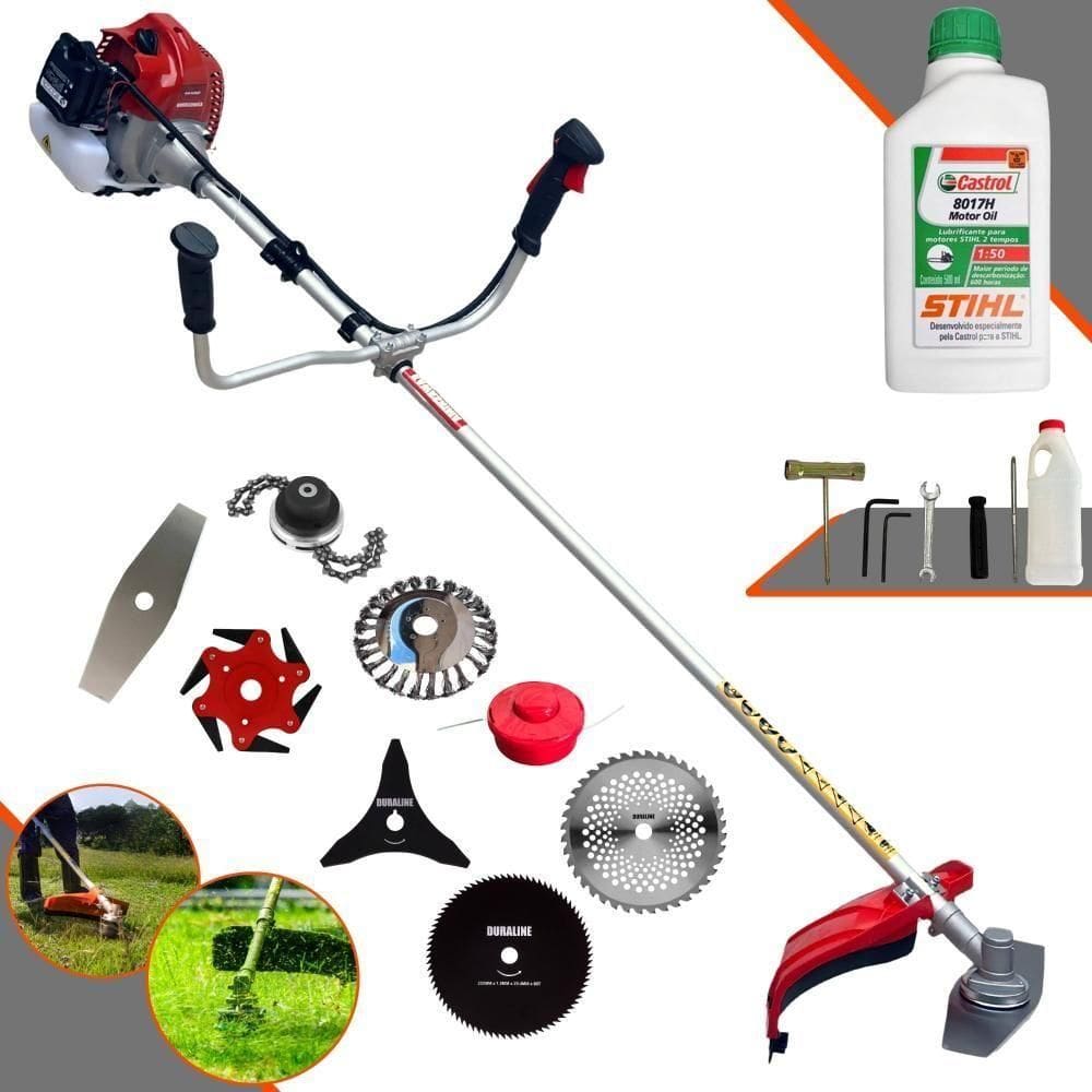Roçadeira 8 Em 1 Kawashima Bcj620-l à Gasolina + Óleo Stihl