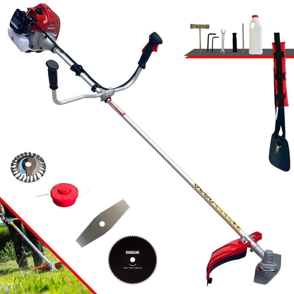 Roçadeira Lateral Kawashima Bcj620l 62cc + Faca 80d E Escova