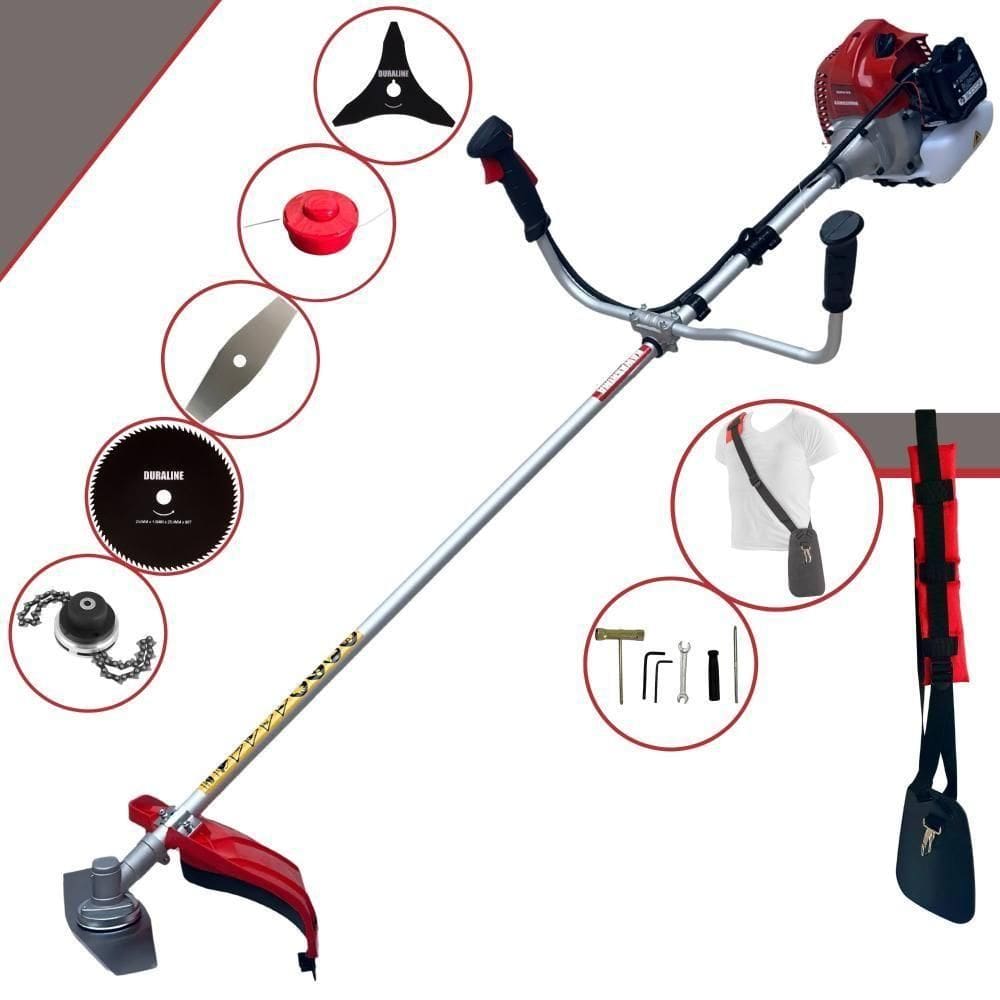 Roçadeira Lateral Bcj620l 62cc 3hp + Faca 3p 80d E Trimmer