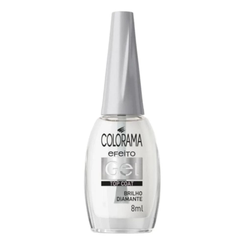 10X Esmalte Colorama Brilho Diamante Gel - Top Coat 8Ml Cor